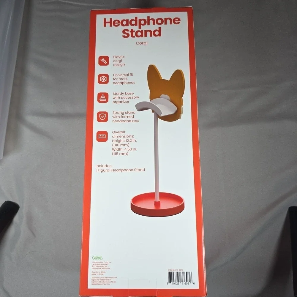 NEW CORGI Headphone Stand Desk Holder Cute Headset Organizer